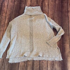 Beceel Heather Pink/Gray Turtleneck Sweater Sz M/L